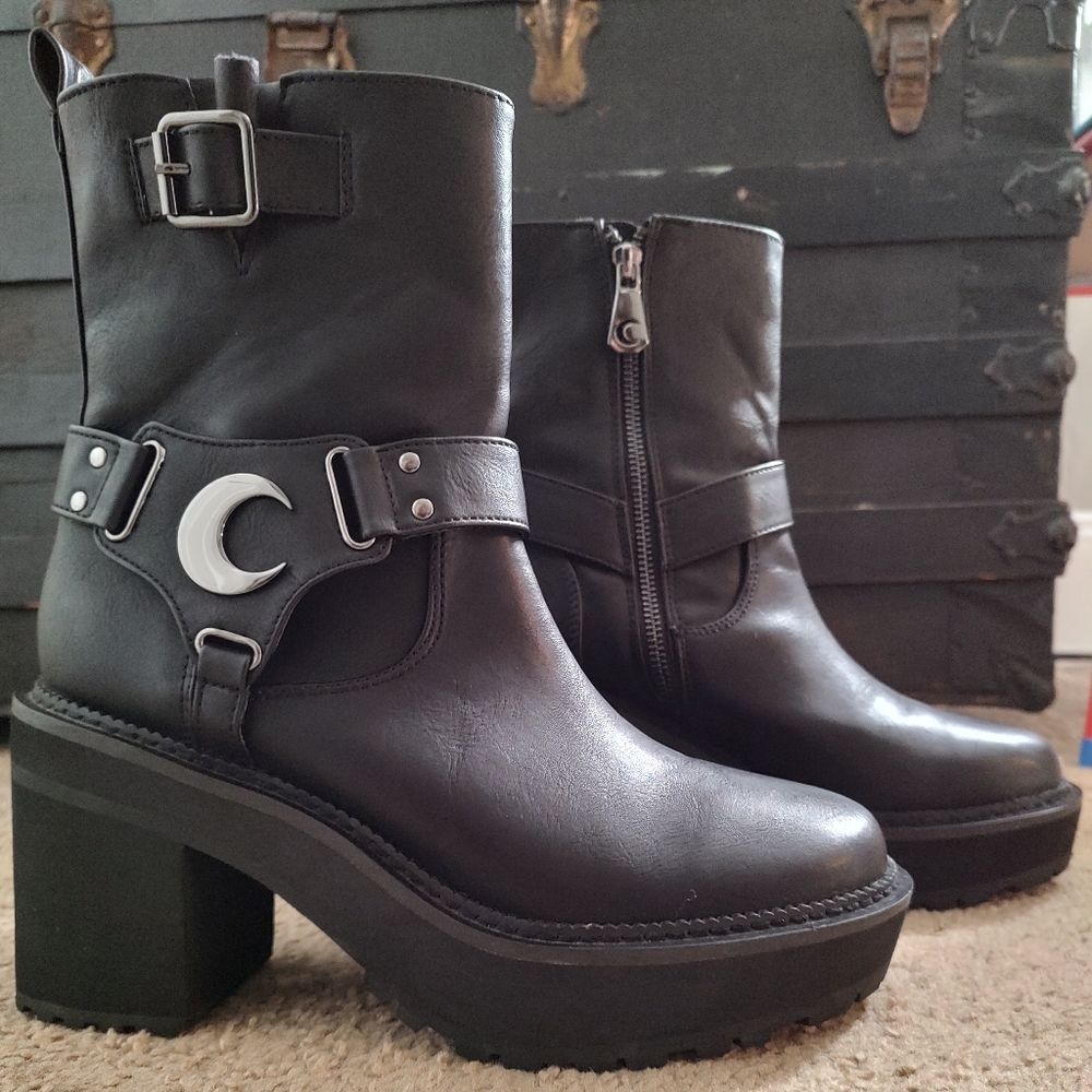 *SOLD* Killstar Starlight Biker Boots